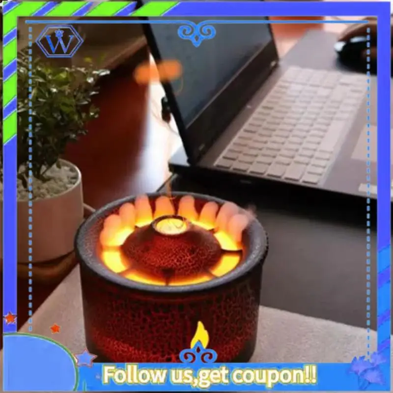 Easy To Use Flame Full Of Cracks Small Volcano Household Sprayer Fragrance Machine Silent Aroma Deodorizer