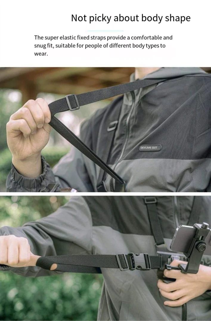 Verstellbare Brusthalterung für Actionkameras und Mobiltelefone – langlebiges Hilfsschießgerät für Sport- und Outdoor-Aktivitäten – Detail 6