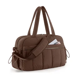 BAGSMART Women's Versatile Travel Duffel - Large Capacity with Shoulder Strap (Coffee)