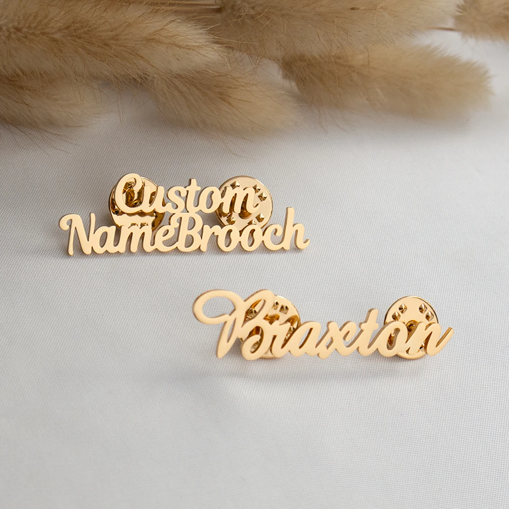 Personalized Initial Name Brooch Pin – Custom Monogram Lapel Pin For Women, Banquet & Fashion Accessories