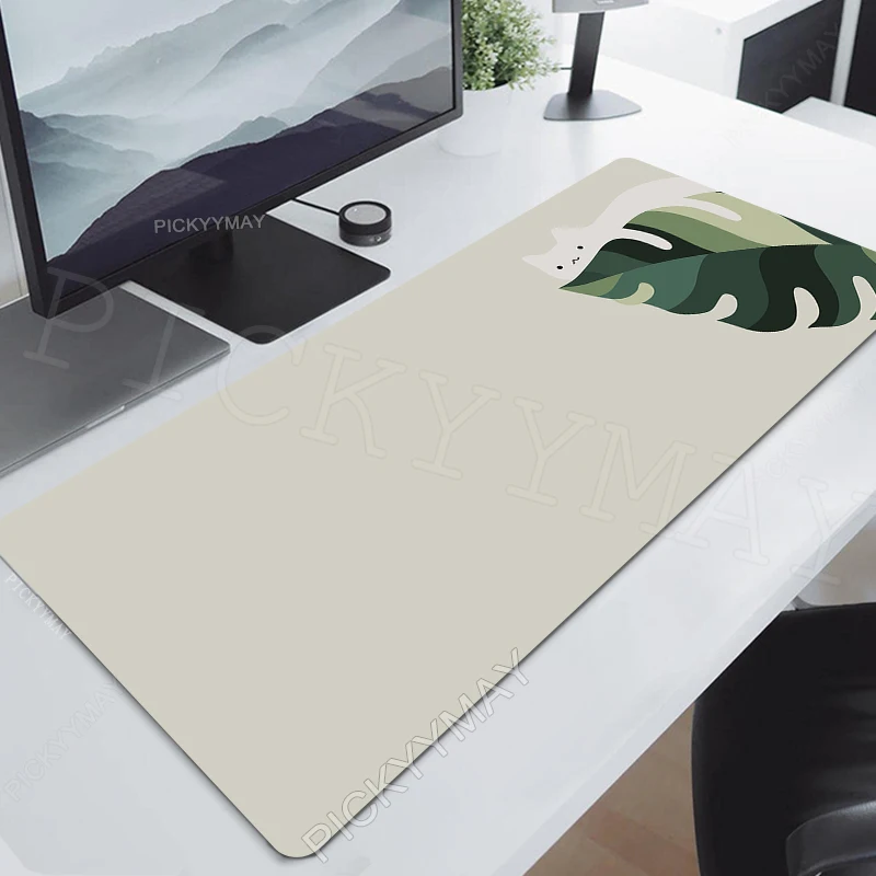 

Green Mouse Pads Cat Table Mats Large Computer Mousepad Company Big Desk Pad 100x50cm Gamer Mousepads Mouse Mat Cute Gifts