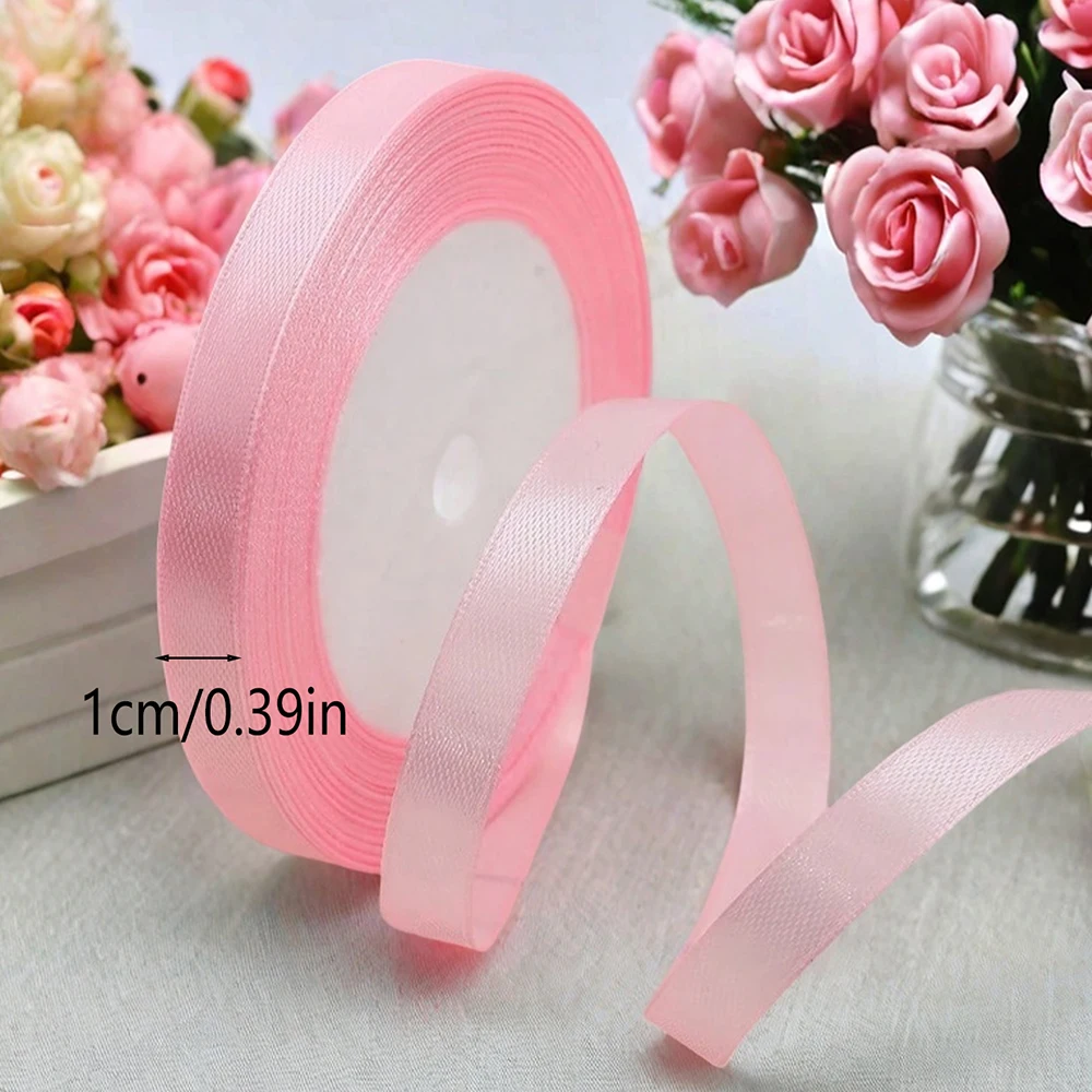 Ribbon Decoration 0.6/1cm Wide Ribbon for Gift Packaging Box DIY Craft 1 roll/5 rolls