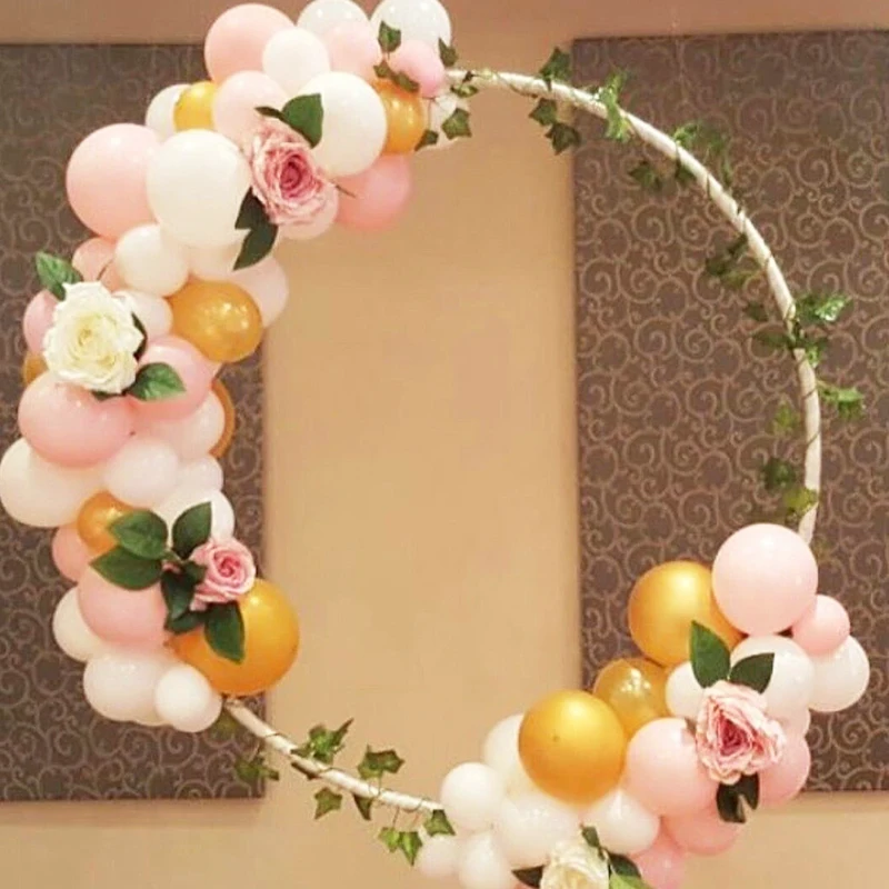 Soporte de aro redondo para arco de globos, decoración de fiesta de  cumpleaños, Baby Shower, soporte de anillo, decoración de boda - AliExpress