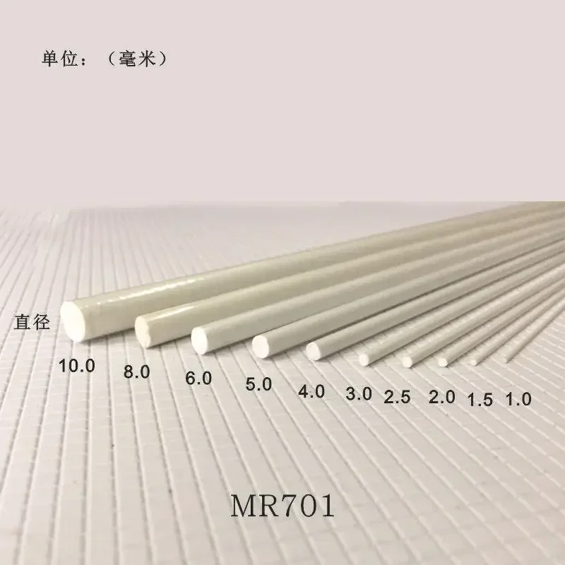 ABS Round Solid Bar Plastic White Welding Rods DIY House Sand Table Model Building Making Direct 1mm-10mm length 25 cm 10pcs