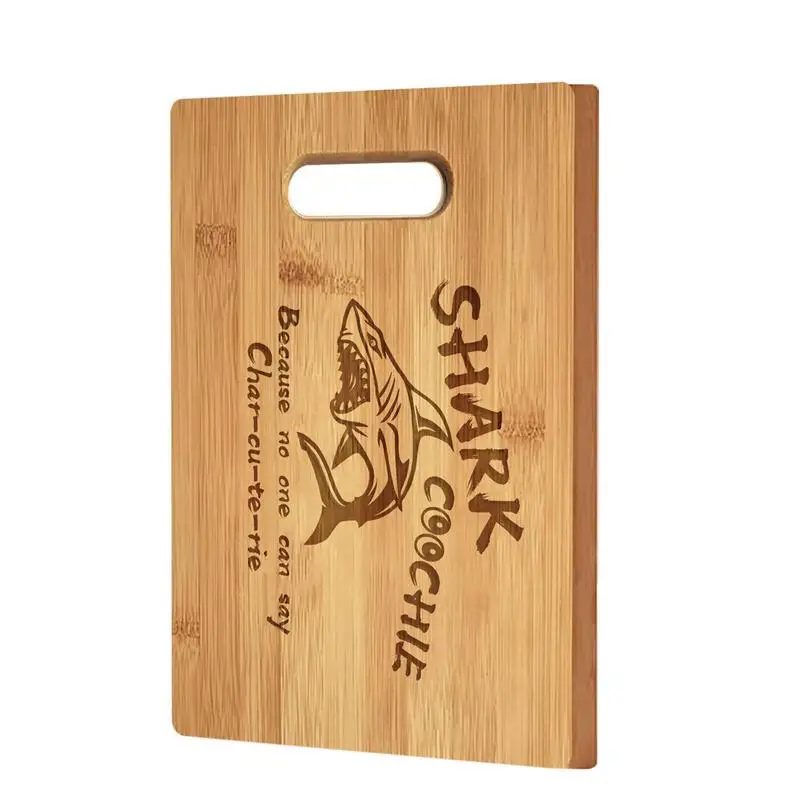 Shark Coochie Charcuterie Board Engraved Chopping Board For Cooked Food Cutting Board Unique House Warming Gifts New Home