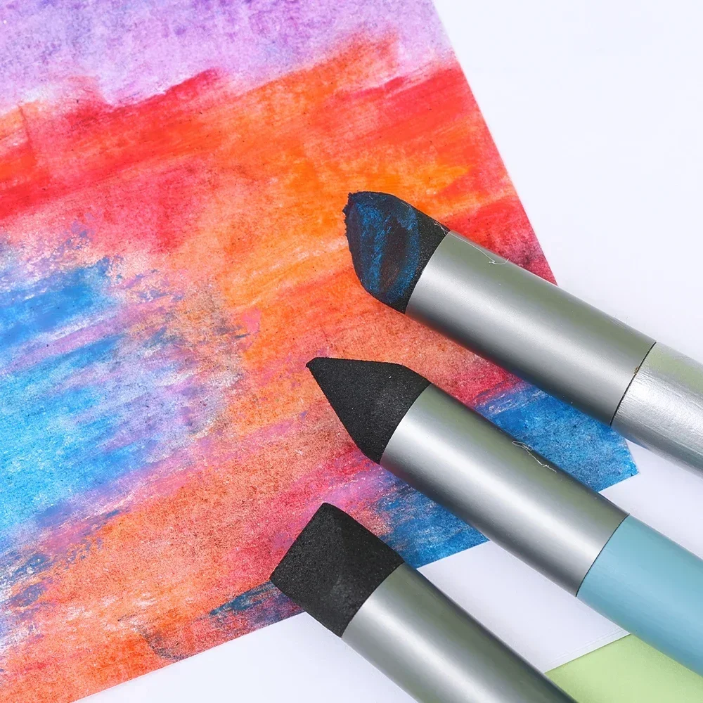 오일 파스텔용 블렌딩 스폰지 펜, 세척 가능한 스케치 마찰 브러시, 재사용 가능한 드로잉 아트 블렌더, 전문 아티스트용 도구