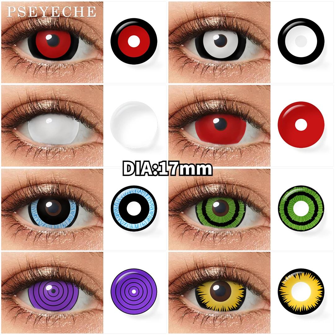 

17MM All Black Mini Sclera Lenses Sharingan Rinnegan Lenses Tokyo Ghoul Werewolf Eye Cospaly Contact Lenses Crazy Halloween Lens