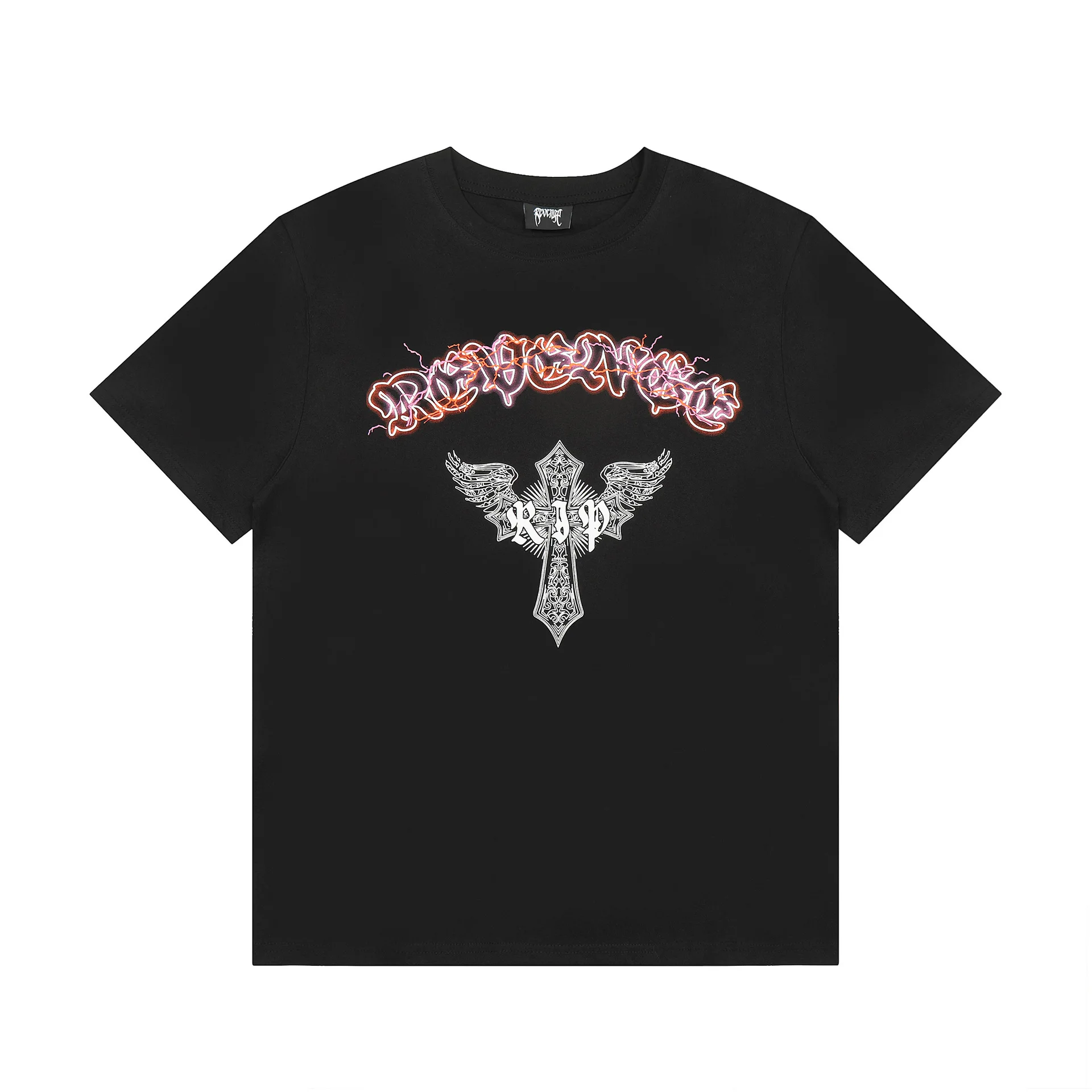 

New Novelty High 2023 Men REVENGE Skull Head Wings T Shirts T-Shirt Hip Hop Skateboard Street Cotton T-Shirts Tee Top kenye #470