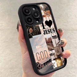 Jesus Collage Pattern Thick Shockproof Phone Case with Soft Cover for iPhone 17 Pro (1)