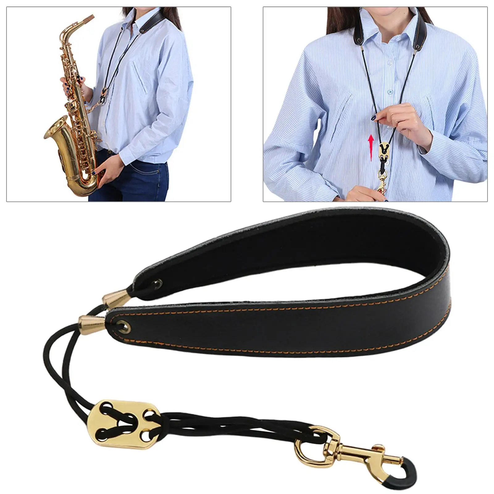 Sax Neck Strap Music Instrument Metal Hook for Saxophone Alto Saxophone