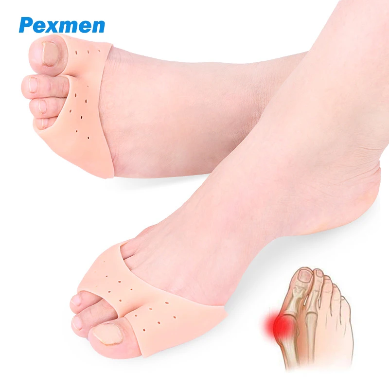 Pexmen 2 шт. силиконовые накладки для передней части стопы сотовый разделитель