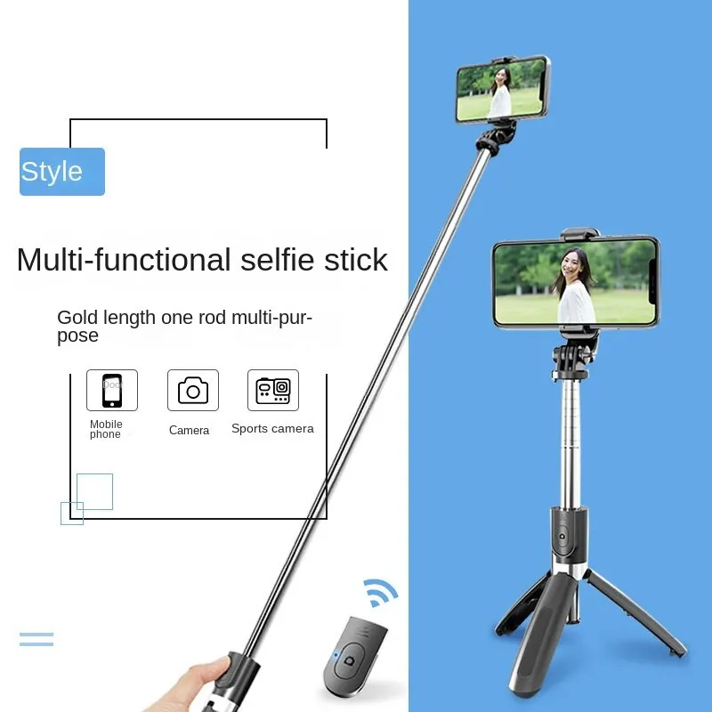 INRAM-L02 Wireless Bluetooth Selfie Stick with Mini Tripod Foldable Selfie Rod with Remote Control for Phone Action Camera Iphone Sports Camera Selfie Stick Selfie Stick Tripod Cell Phone Selfie Stick Smartphone Selfie Stick Selfie Stick Phone Selfie Tripod
