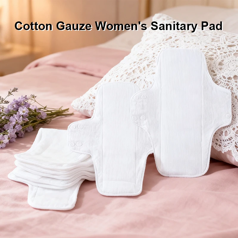 New Soft Breathable Sanitary Pad - Double Sided Cotton Yarn Gauze, Washable Maternity Hygiene Towel for Period & Sensitive Skin