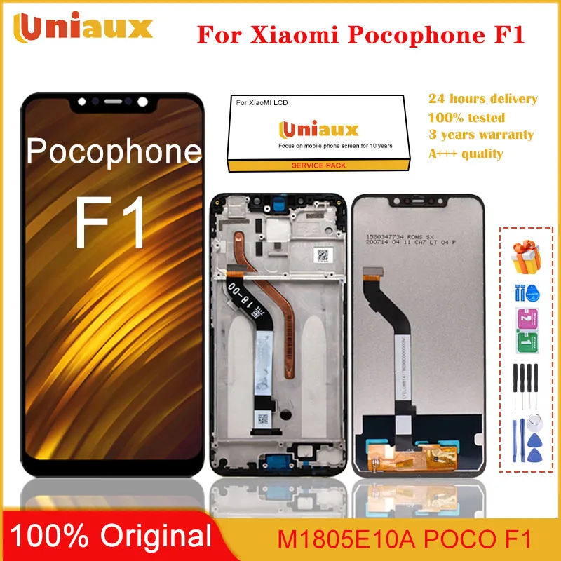 Lcd Display Touch Screen Digitador Montagem Original para Xiaomi Pocophone f1 Poco f1 618