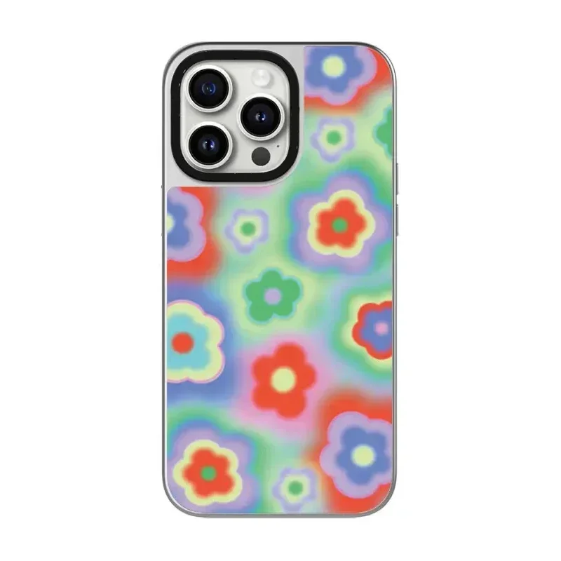 

Colorful Flower MagSafe Mirror Surface iPhone 11 12 13 15 14 Pro Max Protective Case, Fits iPhone 15 Pro Max