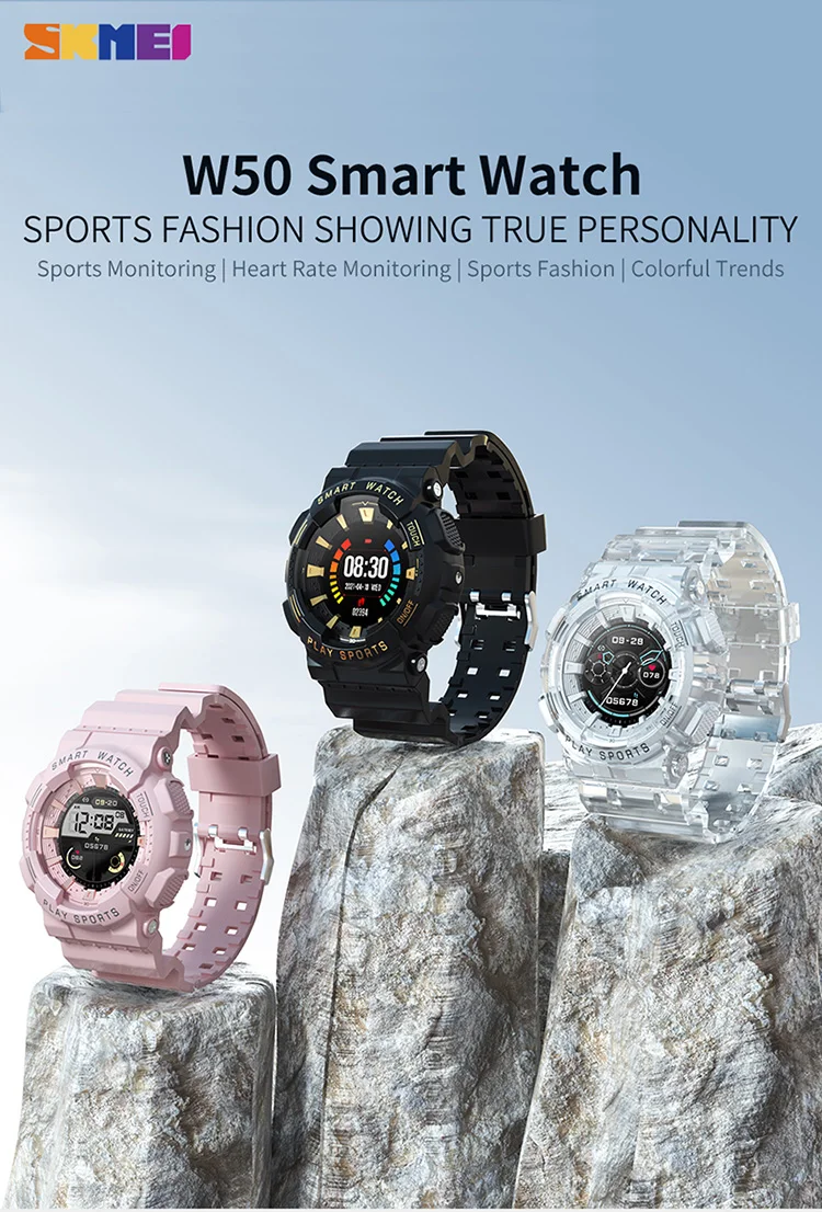 SKMEI Neue Outdoor-Sport-Smart-Uhren für Männer und Frauen, Mode, IP67, wasserdicht, Uhr mit Herzfrequenzüberwachung, Armbanduhr, Reloj Hombre_voghion.com