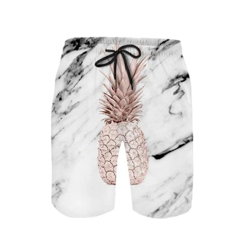 

Tropical 3D Printed Pineapple Short Pants Hawaiian Beach Shorts Cool Men's Surf Board Shorts Children Quick Dry Swimming Trunks