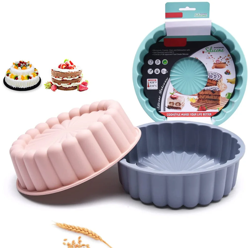 Silicone Round Cake Mold 8 Inch Silicone Cake Pan For Baking