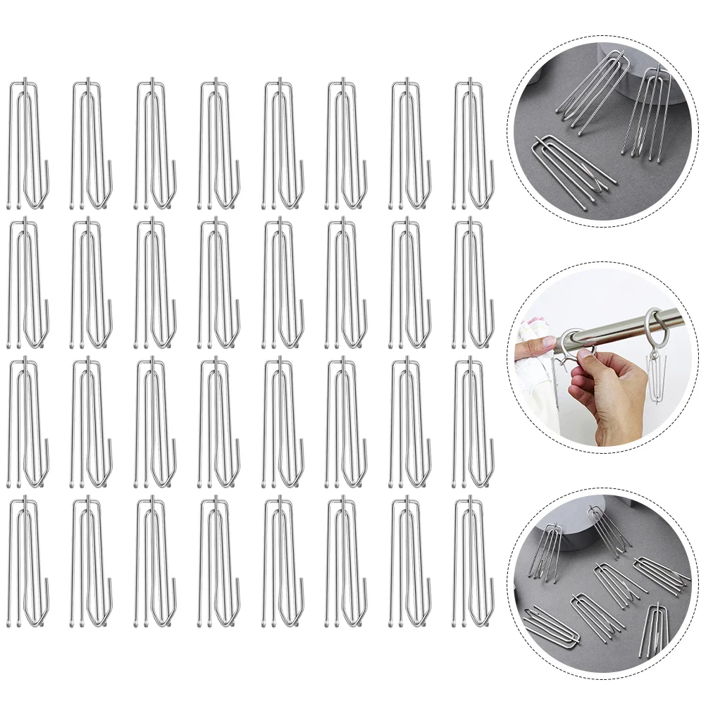 

30 Pcs Curtain Hook Pleated Hooks for Curtains Drapery Window Drapes Clip Pleater