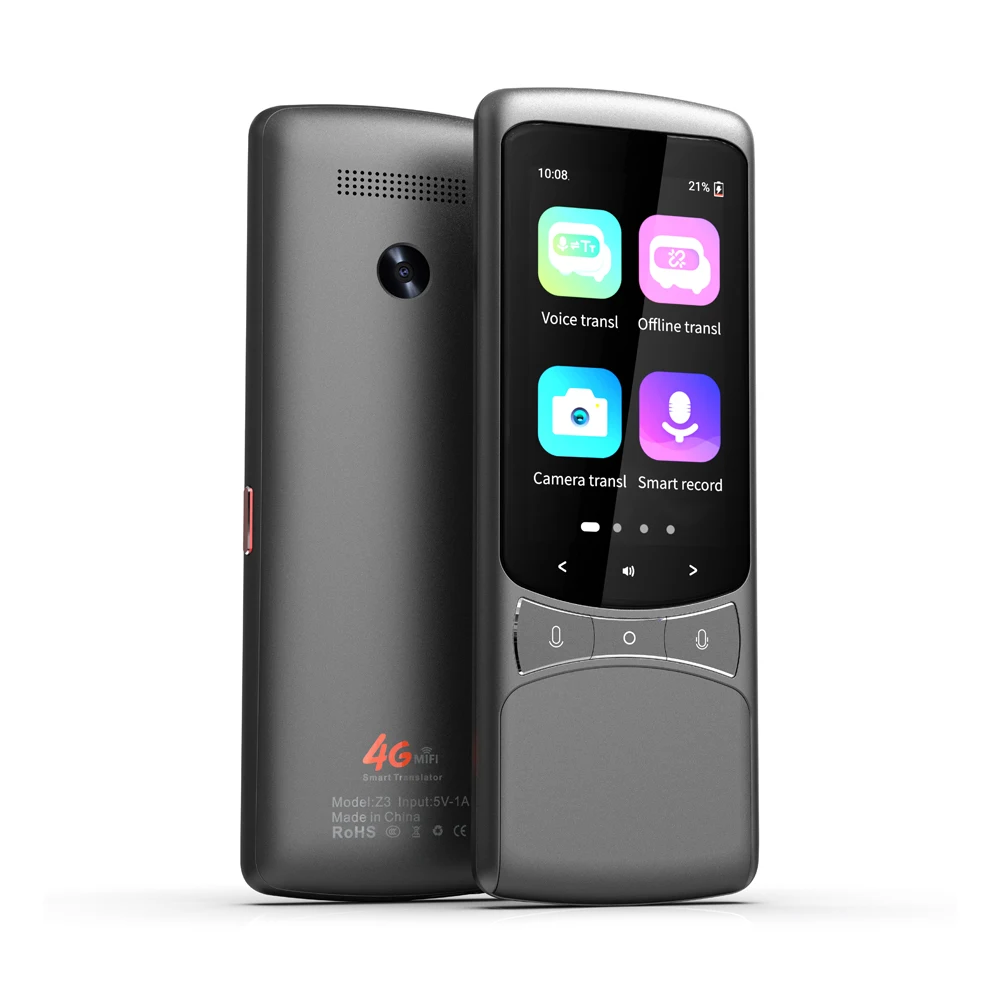 

Top sale new Voice translator device 4G SIM portable smart translator 138 languages recording and photo translation Z3-4G