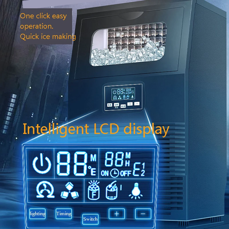 PBOBP Countertop Ice Maker, Ice Maker Machine 26.5lbs/24Hrs, Portable Maker Machine With Self-Cleaning