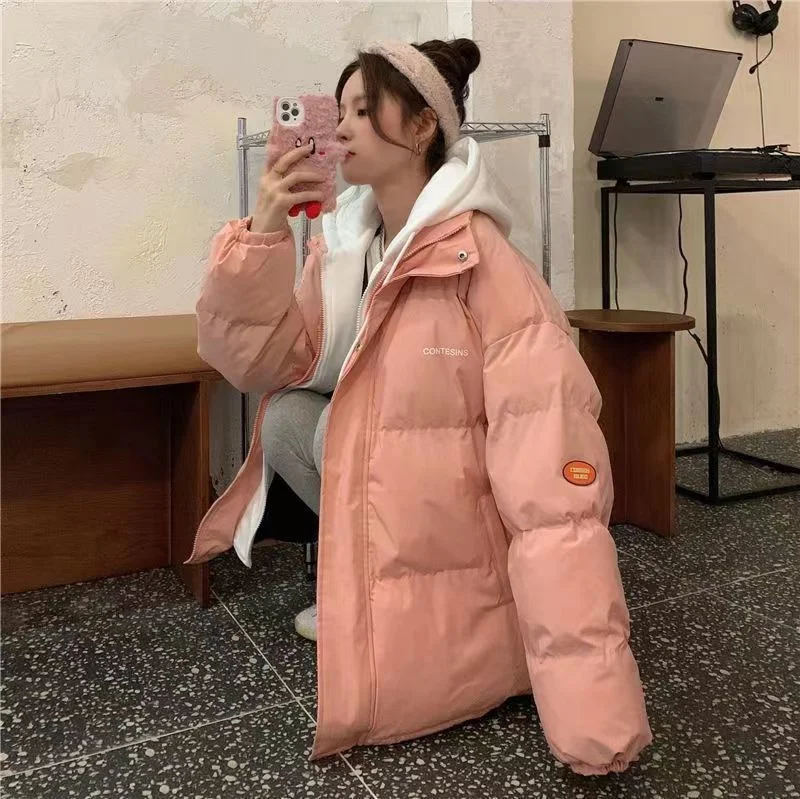 2023 Women's Winter Down Cotton Jacket 2025 New Korean Loose Fashion Short Female Hooded Thick Parkas Overcoat
