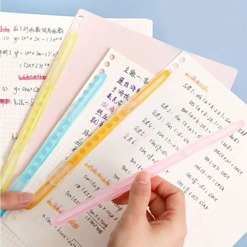 플라스틱 학교 스크랩북 문구 파일 폴더, 사무실 종이 패스너, 종이 바인더, 느슨한 잎 클립, 2 홀 바인딩 클립 스트립