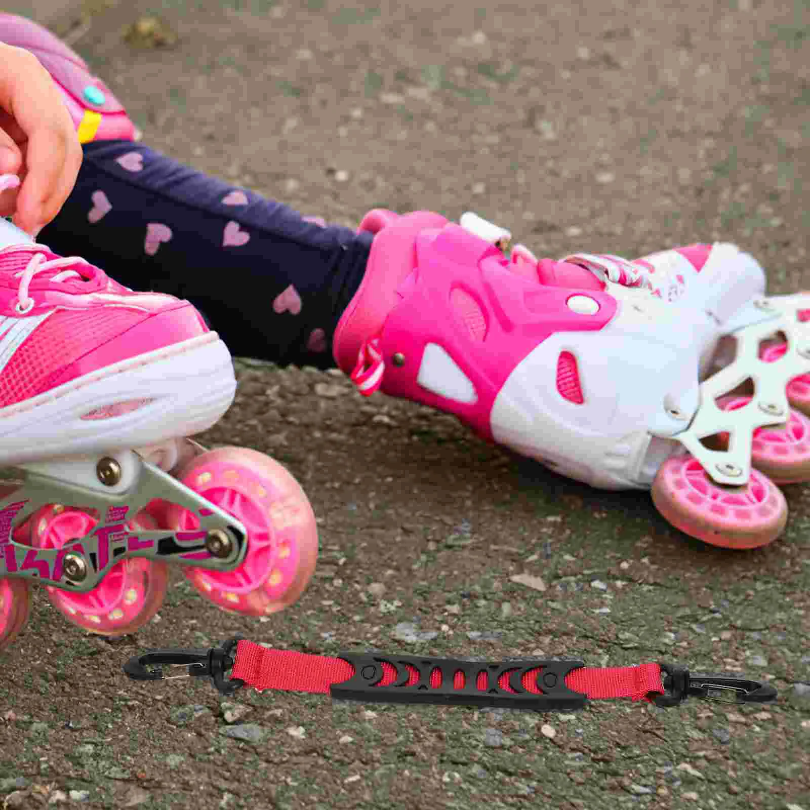 1Pc Skate Carrying Strap Roller Skates Portable Leash Soft Handle Pvc Material Multifunctional Roller Skateboard Ski Boots