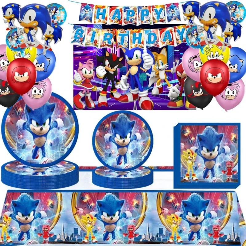 Детские украшения для дня рождения Sonic