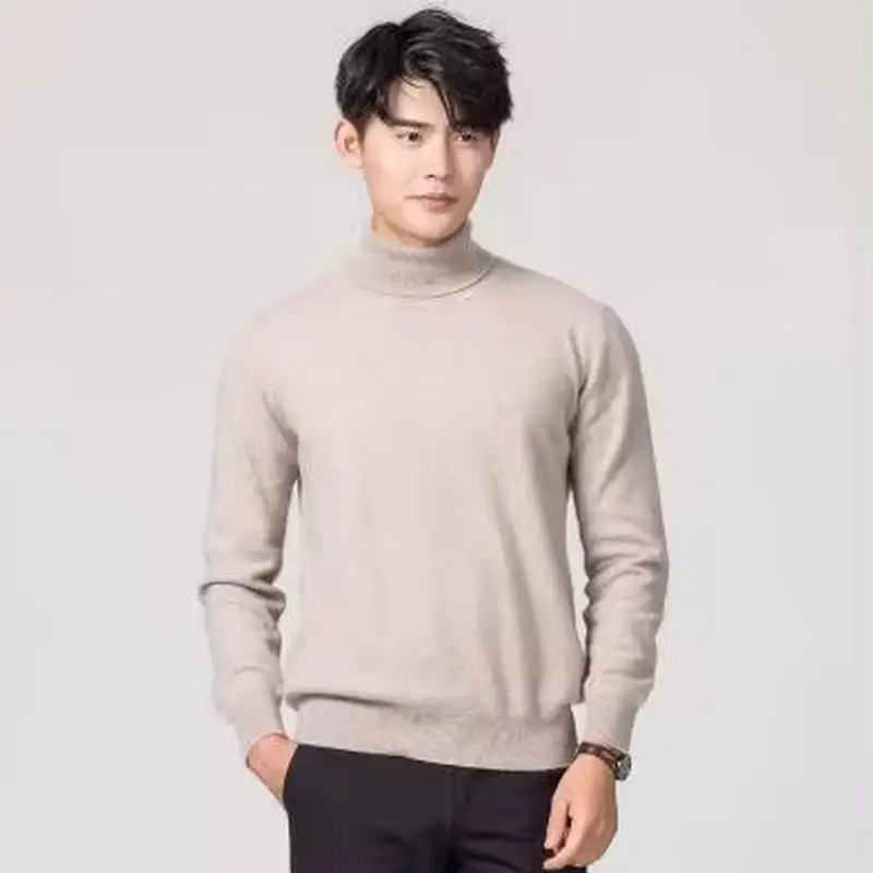Cashmere Cotton Blend Turtleneck Men Jumper 2025 Autumn Winter Wram Clothes Vetement Homme Pull Homme Hiver Man Pullover Sweater
