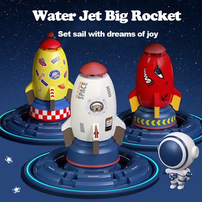 Garden Sprinkler Rocket Launcher Toys Outdoor Rocket Water Pressure Lift Sprinkler Toy Fun Interaction Kids