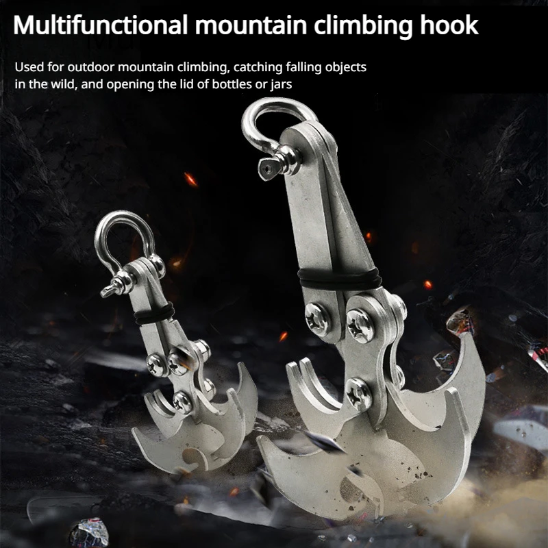 Outdoor climbing hook gravity hook stainless steel survival