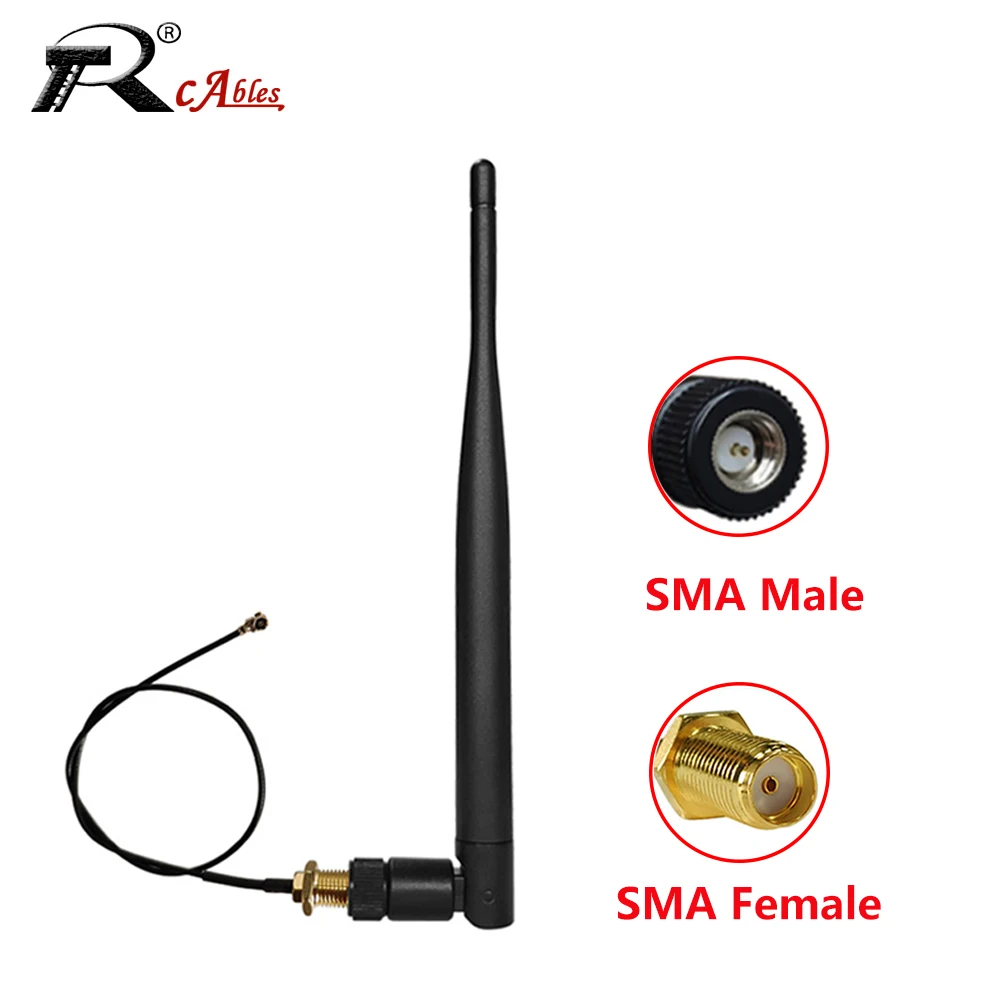 

1Set 2.4G Antenna 5DB SMA Female Wifi 2.4GHz Antenna IPX IPEX1 Female to SMA Pigtail Extension RF 1.13mm Cable Module Antenna