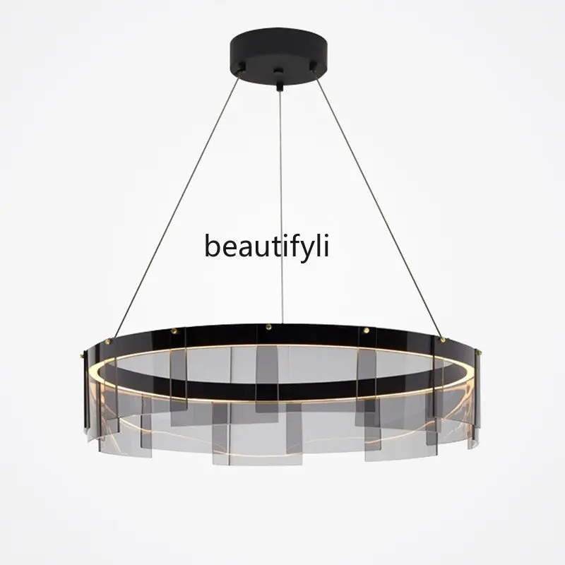 

Modern Minimalist Living Room Chandelier Post-Modern Nordic Personalized Dining Room Bedroom Showroom Designer Model Glass Lamps