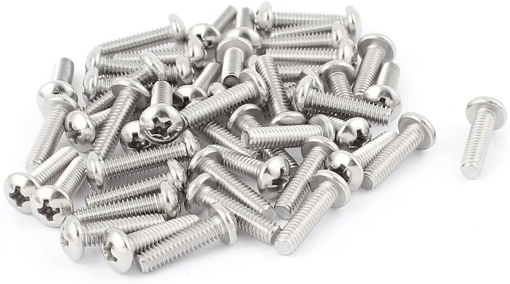 

Kidisoii 18mm Long #8-32 x 5/8 Inch Phillips Truss Head Machine Screws 50 Pcs