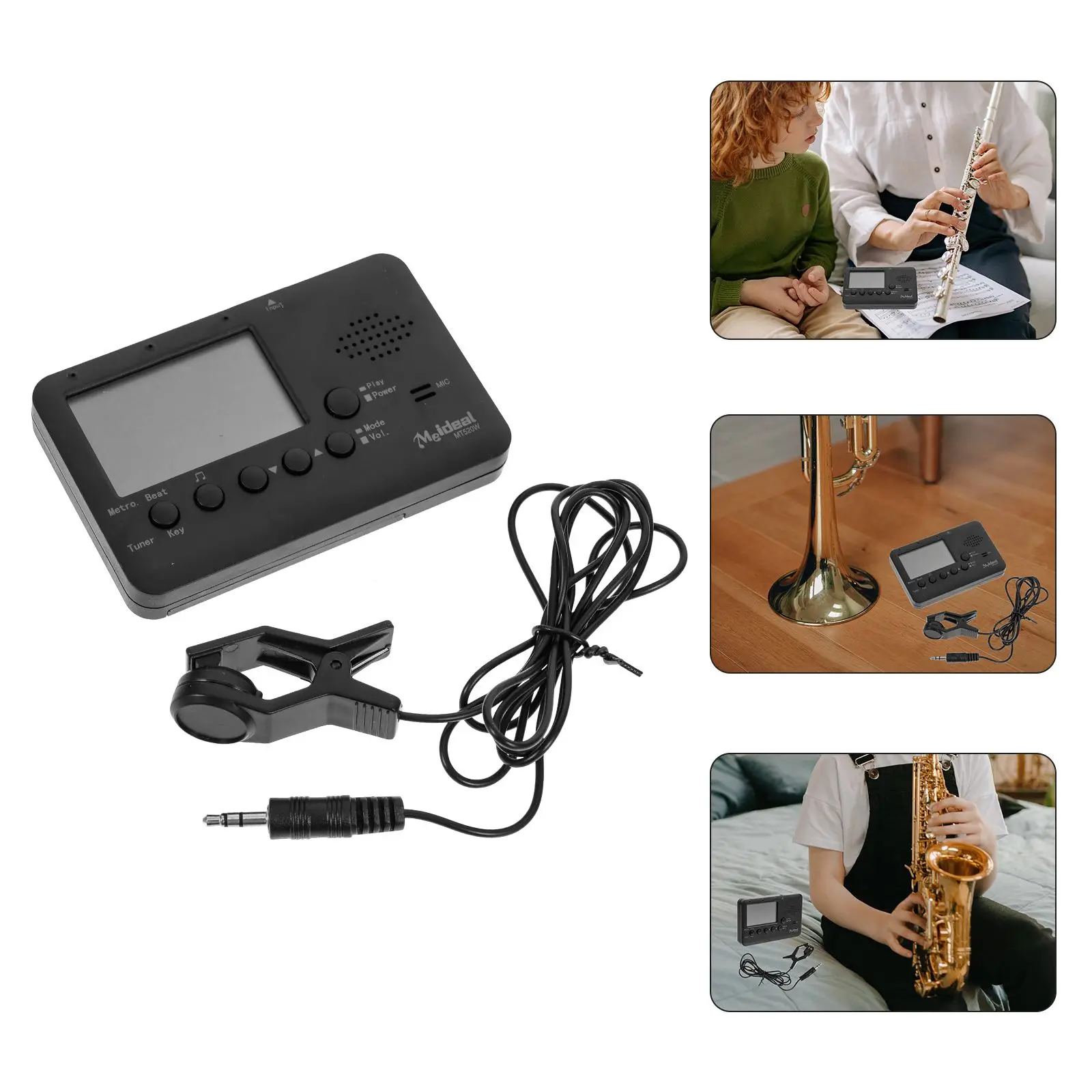 Wind Instruments Tuner Electronic Metronome Clarinet Saxophone Flute Tuba Trumpet Tuning Tuner Clarinet Tone adjuster Instrument