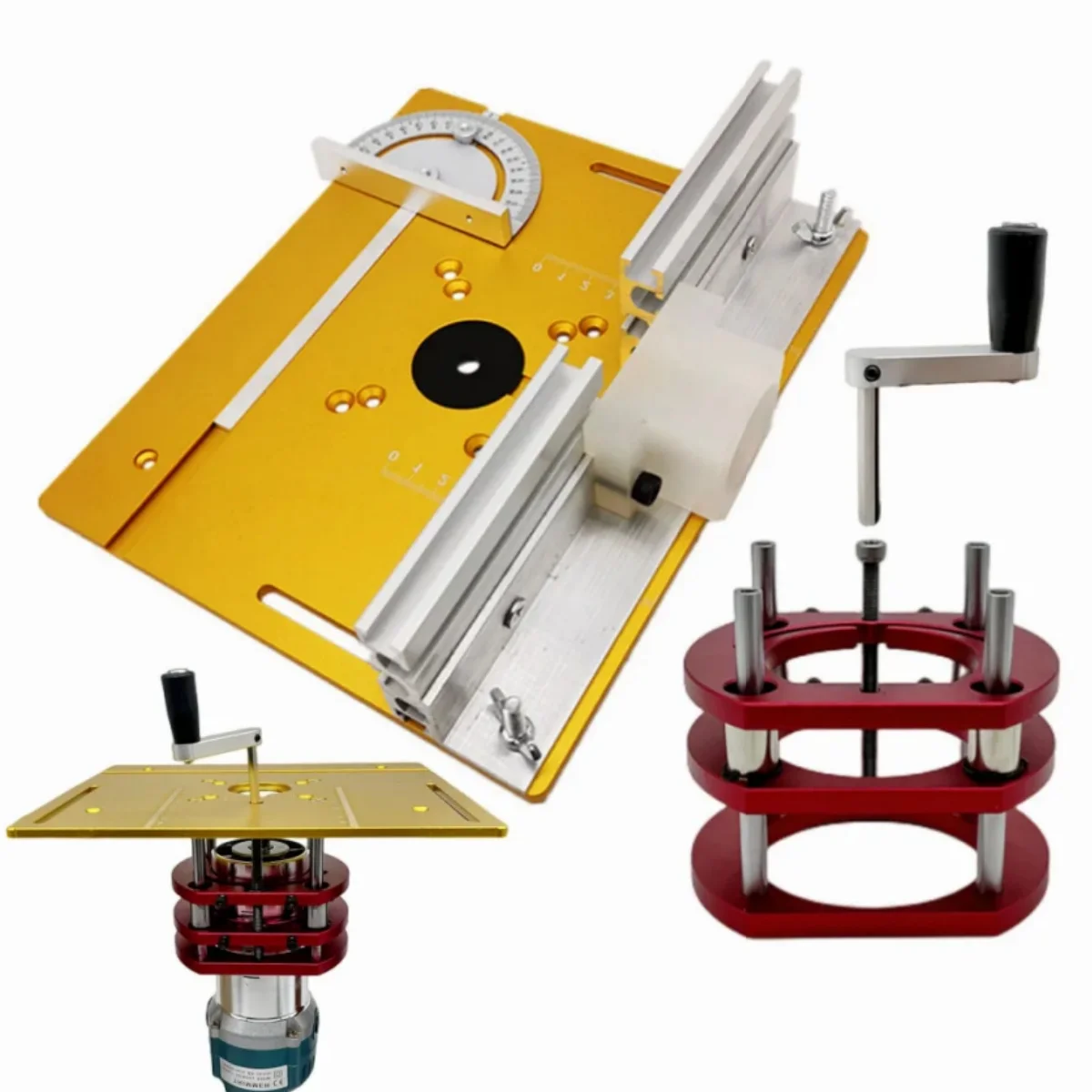 Aluminum-Router-Table-Insert-Plate-Router-Lift-Kit-for-65mm-Diameter ...