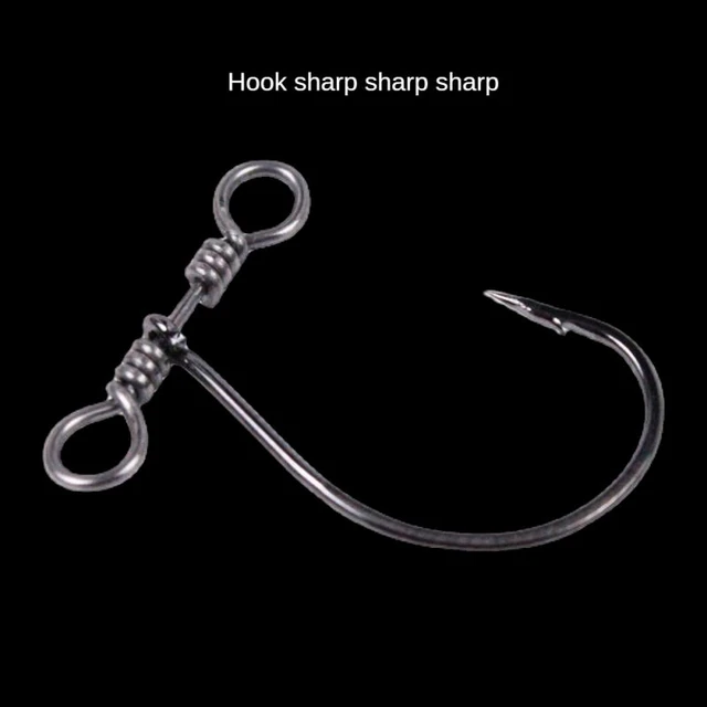 1~8PCS Down shot Rig Hook Drop Shot Hook Wide gap Worm Hook Swivel