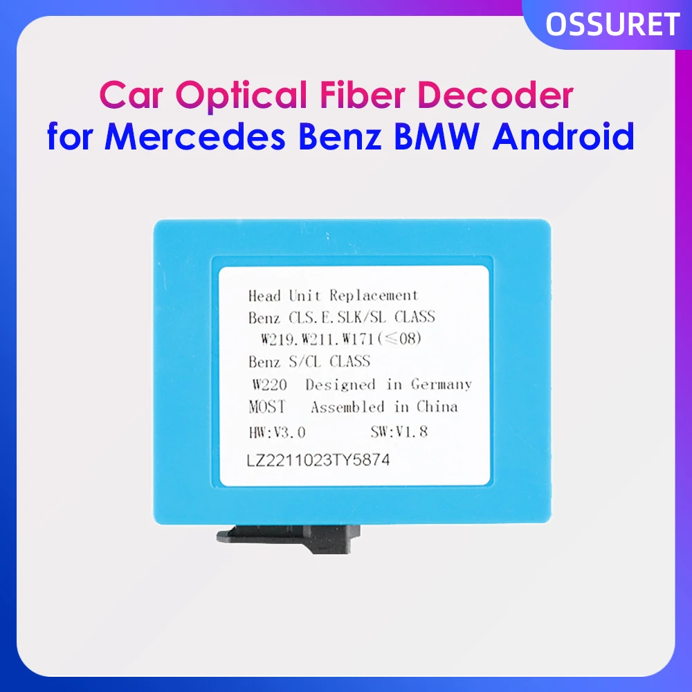 

Car Monitor D2B Optic Fiber Box for Ossuret Android Headunit Porchse ML Mercedes Benz Multimedia Players