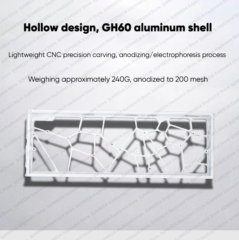 Premium Hollow Aluminum Keyboard Case Shell