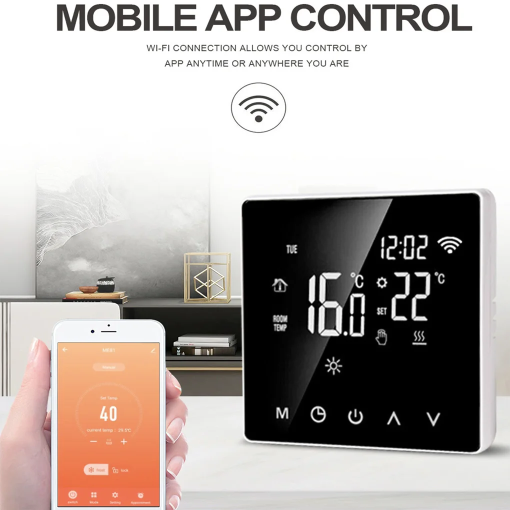 Tuya-Smart Home WiFi Heating ThermoandreWarm, UnFloor Sochi, 220V, Electric, Water Gas Bomicrophone, Temperature Contrmatérielle