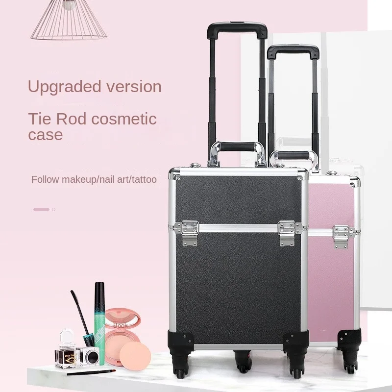 Profi Make-up Koffer Trolley Mit Rollen Und Schloss_voghion.com