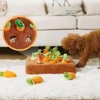 Carrot Snuffle Mat for Dogs Cats Puzzle Toy with 12 Carrots for Small Medium Large Interactive Pet Stress Relief Dogs Chew Toys 2