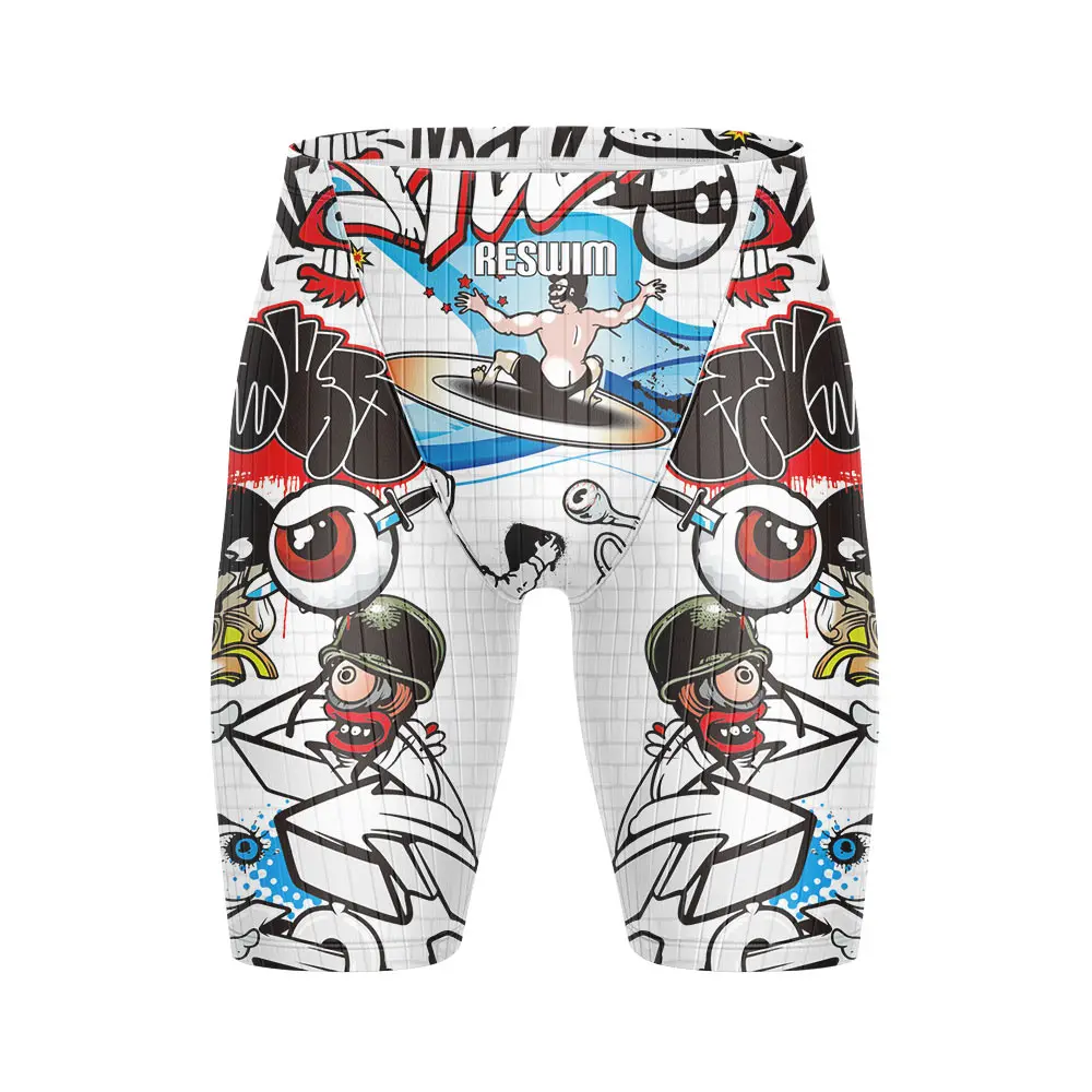 Men's Surf Swimwear Beach Tights Shorts Summer Jammer Endurance Athletic Training Trunks Quick Dry Swimming Sports Swimwear