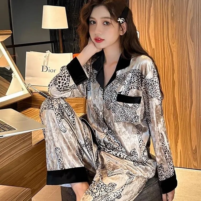 Couples new pajamas long sleeve set Men canary pajamas Spring autumn Xiaoxiang loungewear High appearance level  pijamas women