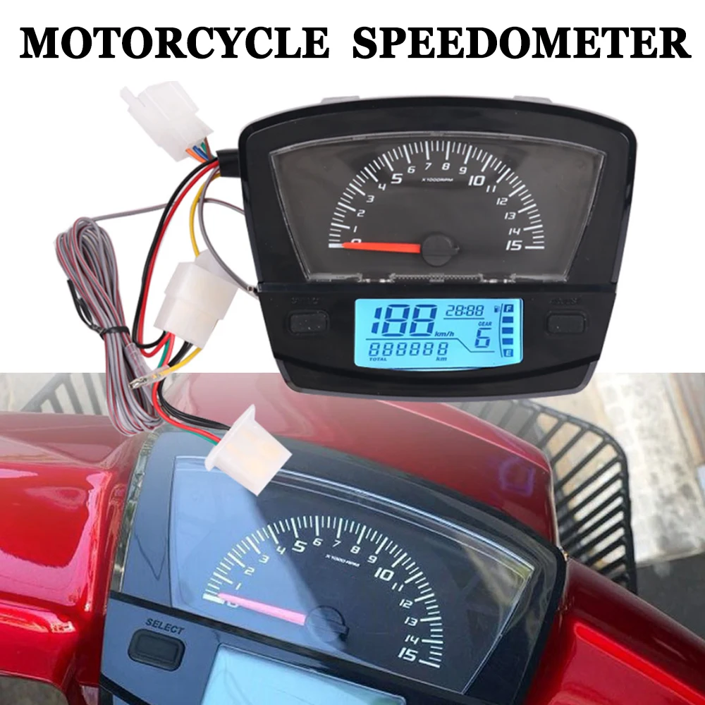 Motorcycle Modified LCD Digital Instrument Waterproof Odometer