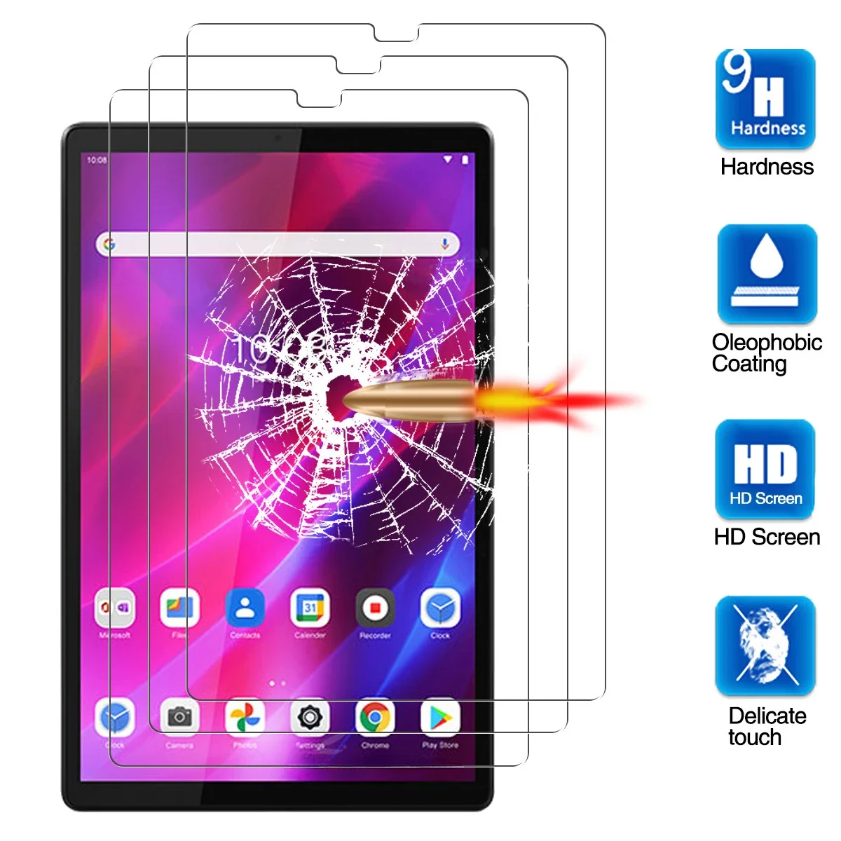 Screen Protector For Lenovo Tab K10 10.3' Tablet Protective Film Tempered Glass For Lenovo Tab K10 TB-X6C6F TB-X6C6X TB-X6C6NBF 2