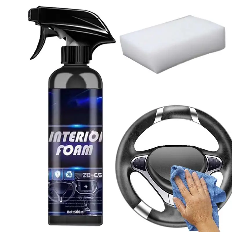 

Car Detailing Interior Cleaner Spray Foam Cleaner Car Detailer Stain Remover Effective Car Cleaning Foam Spray Deep Cleaning