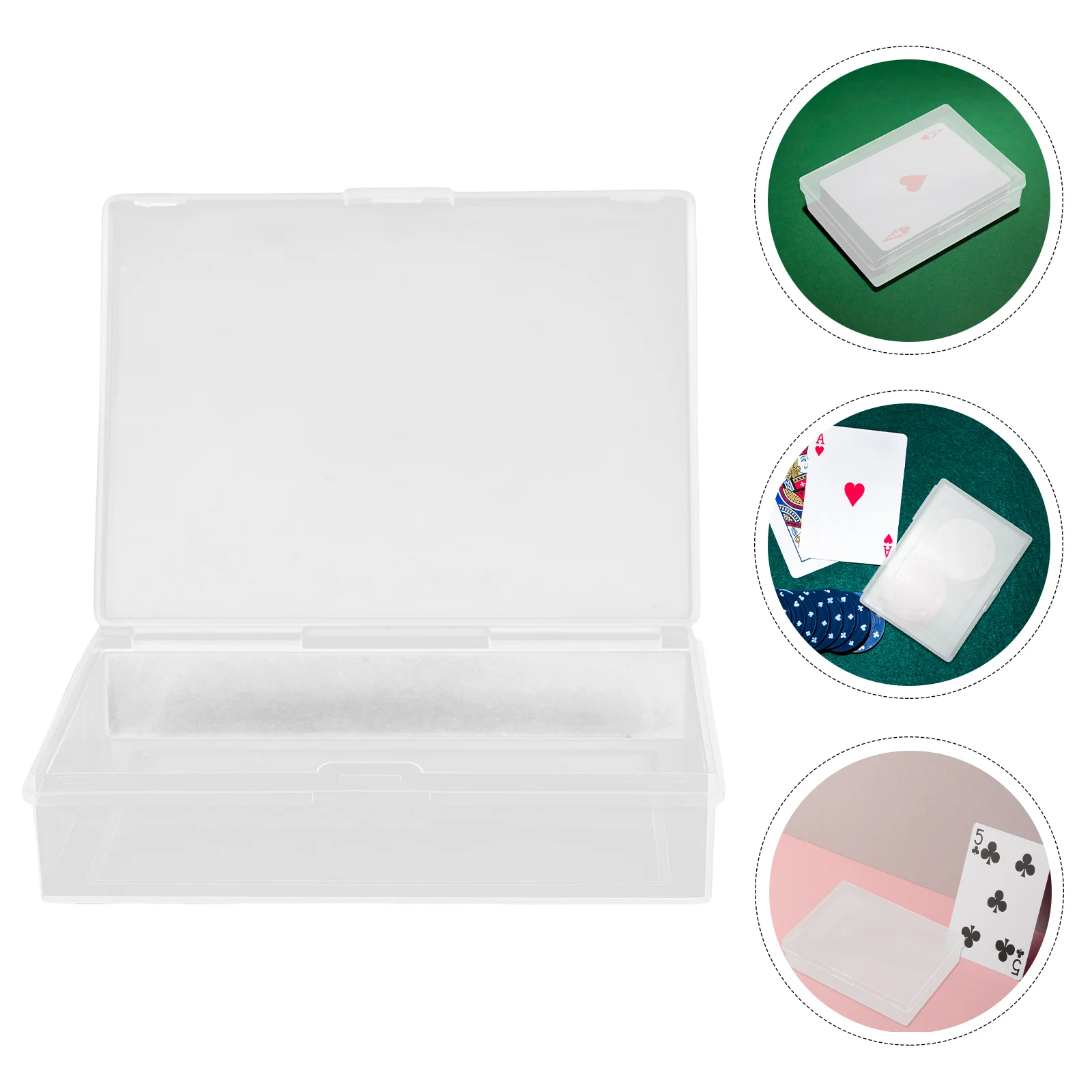 

2 Pcs Transparent Storage Box for Playing Cards Tally Holder Blank Game Case Plastic Deck Boxes of Container Holders