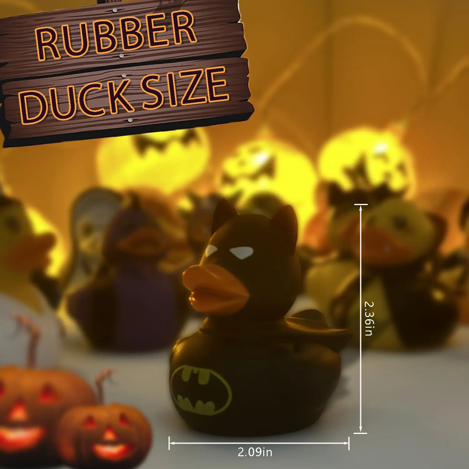 Halloween Rubber Ducks,Halloween Style Design Duck Toy for Jeep Ducking Trick or Treat Goodie Bag Filler  Halloween Themed Party 3